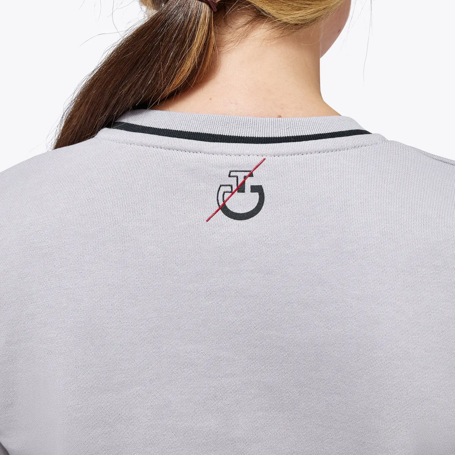 Cavalleria Toscana Women's Train Hard Ride Easy Sweatshirt LIGHT GREY-6