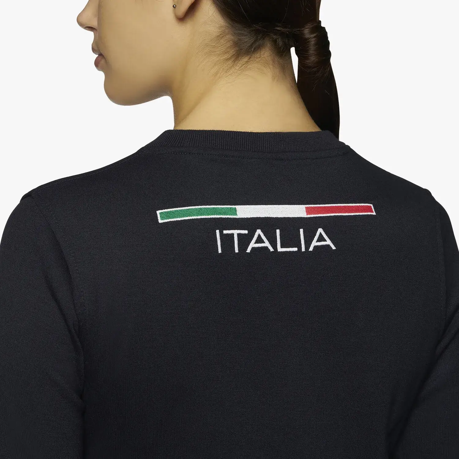 Cavalleria Toscana Felpa FISE con girocollo NAVY-6