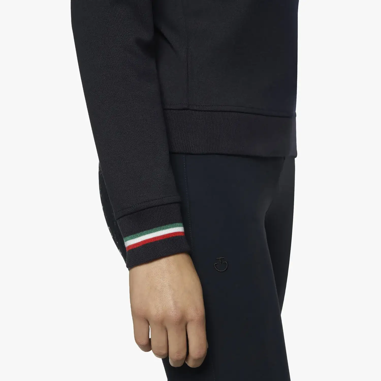 Cavalleria Toscana Felpa FISE con girocollo NAVY-7