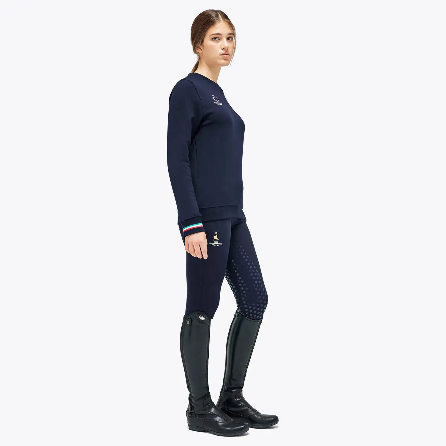 Cavalleria Toscana FISE crewneck sweatshirt NAVY-2