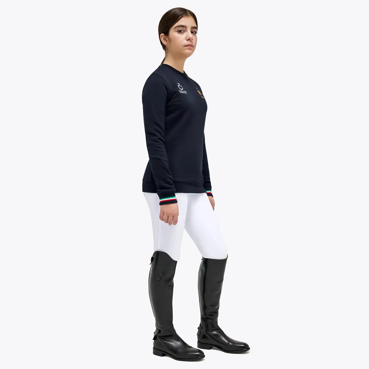 Cavalleria Toscana FISE Unisex Crew Neck Sweatshirt NAVY-2