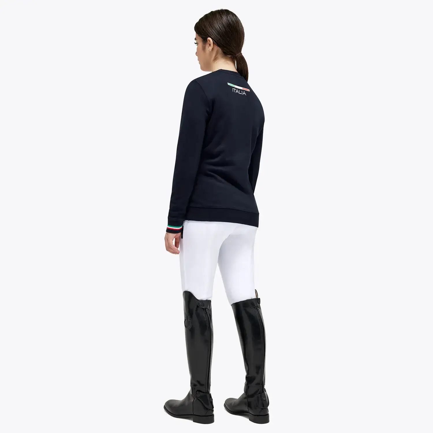 Cavalleria Toscana FISE Unisex Crew Neck Sweatshirt NAVY-3