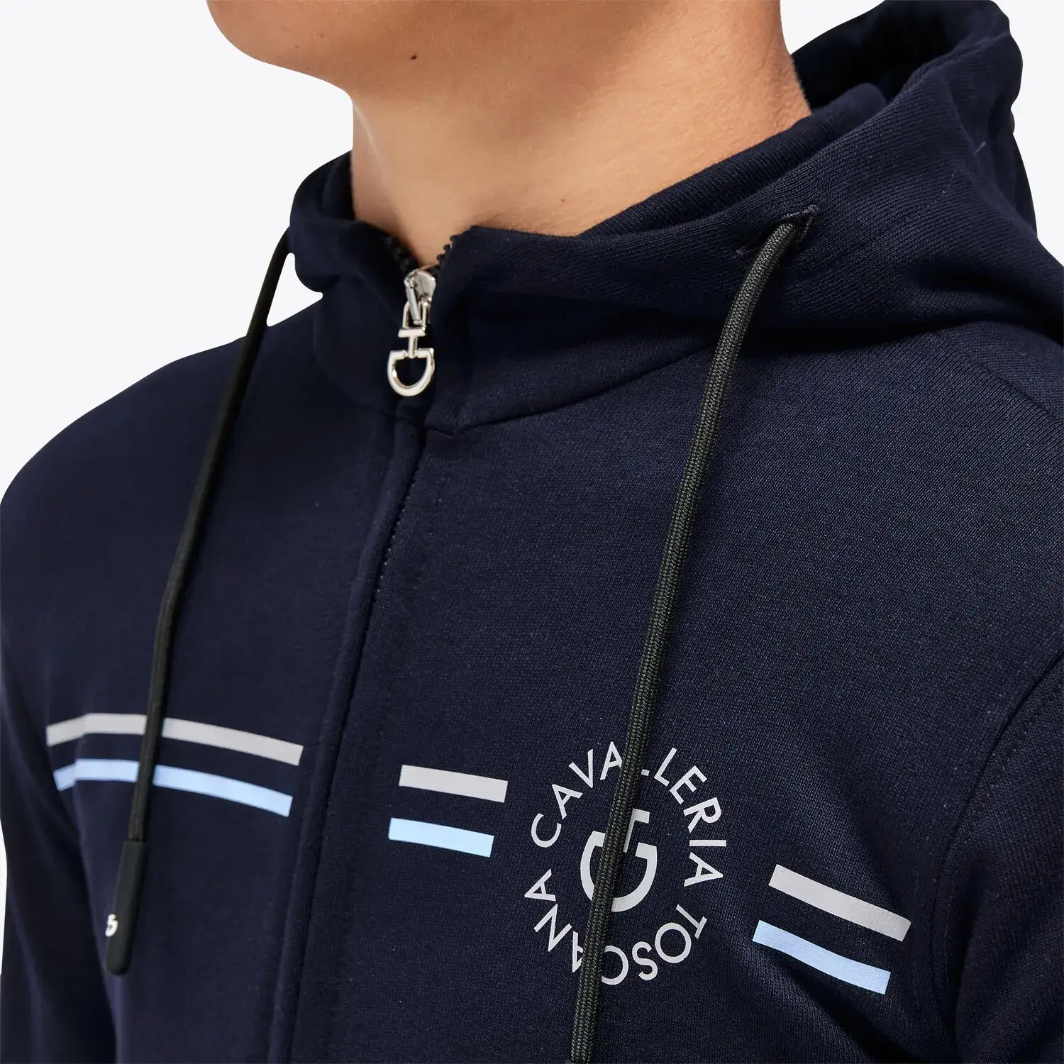Cavalleria Toscana Boy CT Orbit Print Cotton Hoodie NAVY-4
