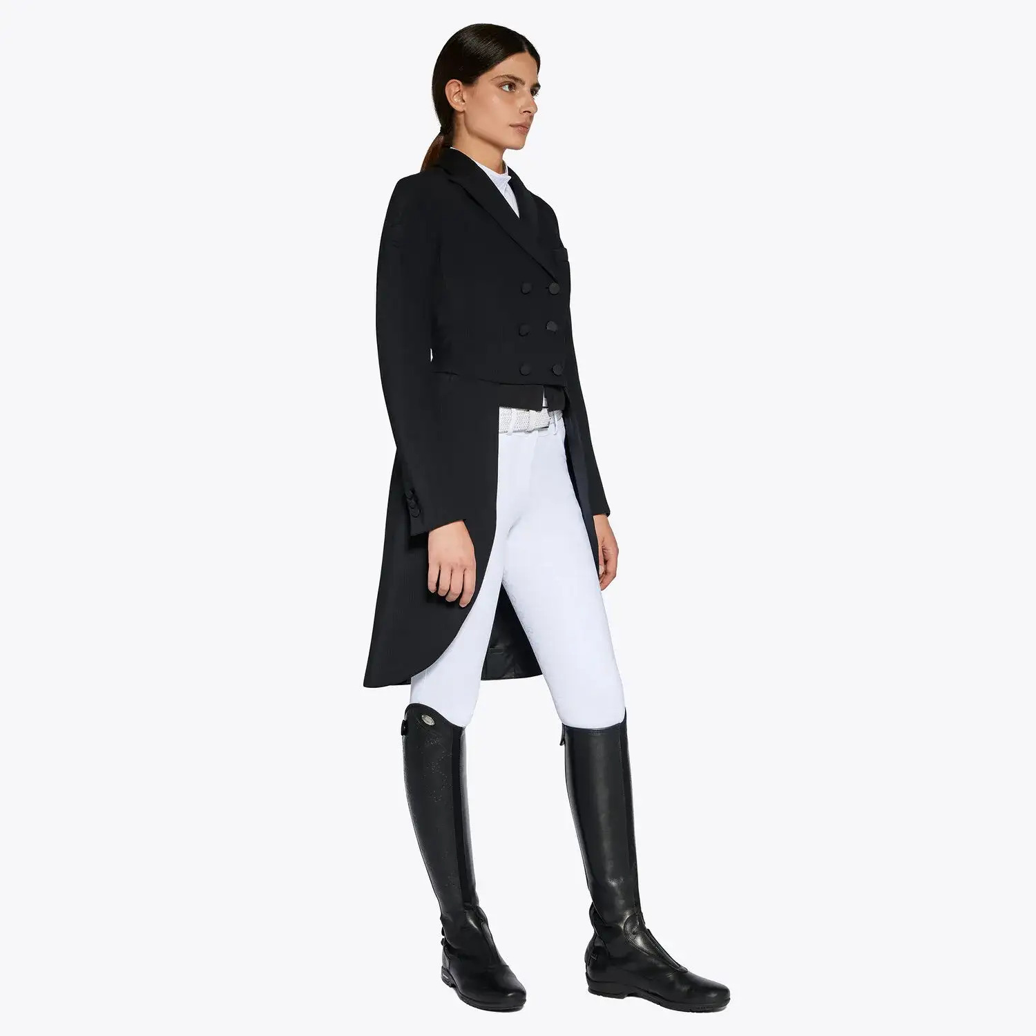 Cavalleria Toscana Women's tailcoat with covered b BLACK-1