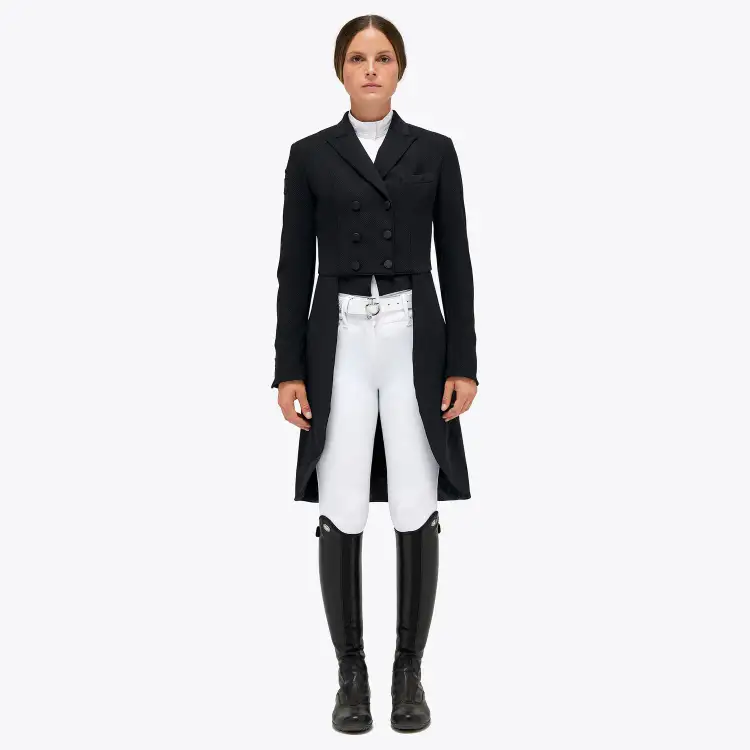 Cavalleria Toscana Women's tailcoat with covered b BLACK-1