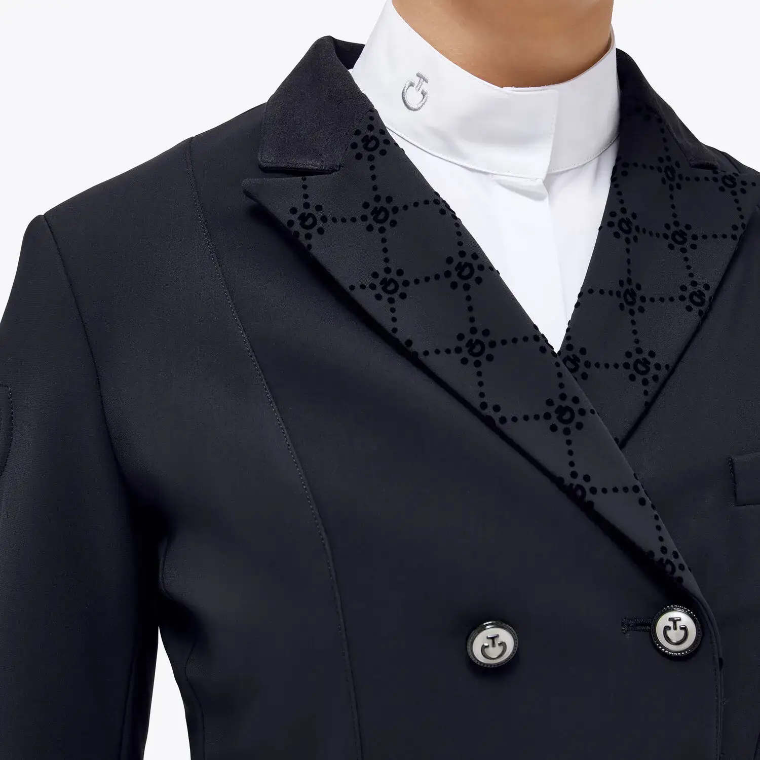 Cavalleria Toscana Women's tailcoat with covered b NAVY-3