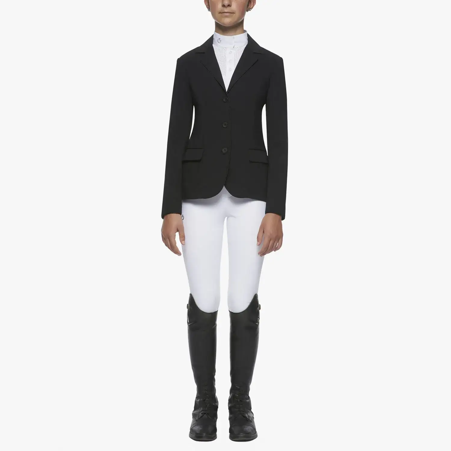 Cavalleria Toscana Girl`s competition riding jacket BLACK-1