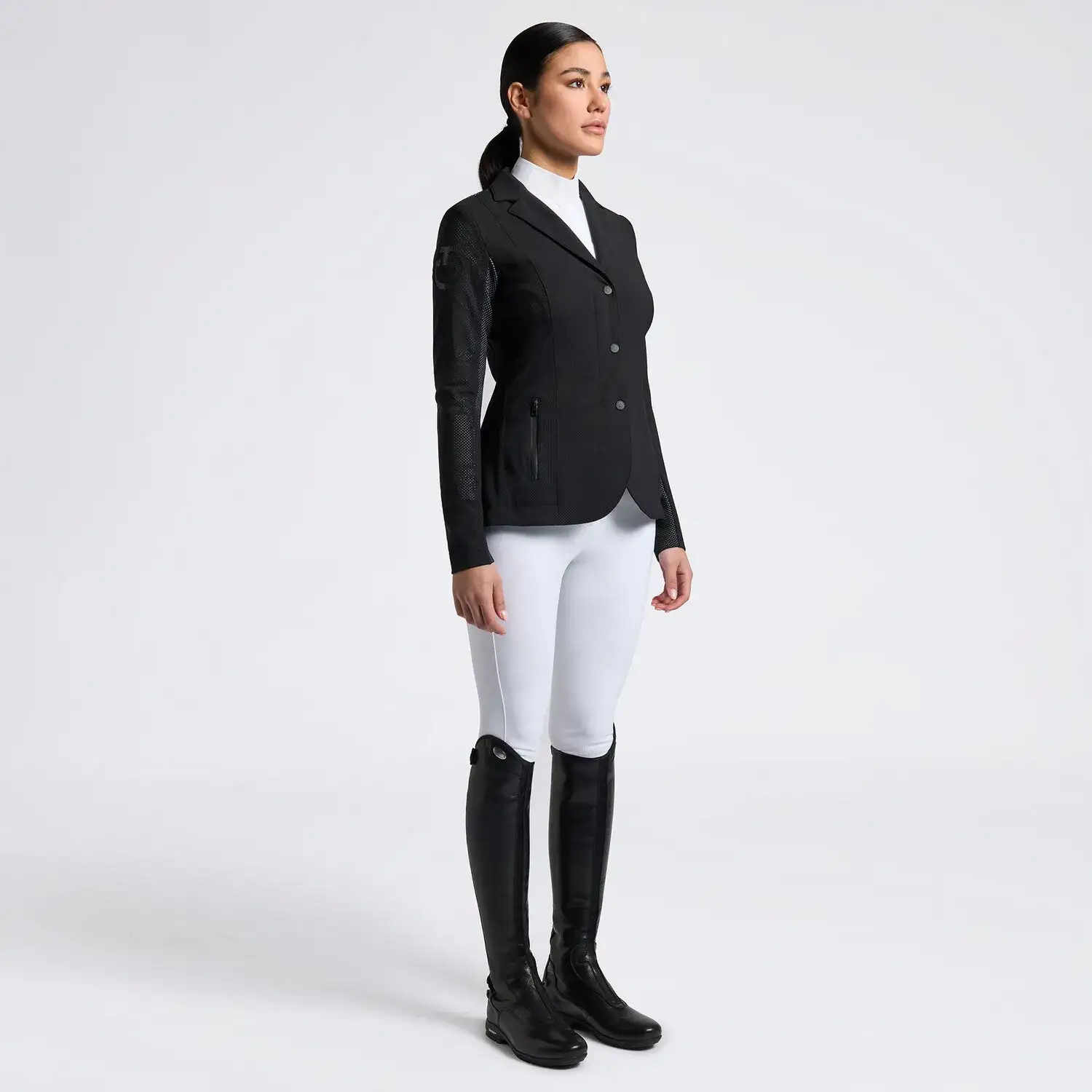 Veste De Concours Cavalleria Toscana - Femme - Noire, Taille 44 (UK 12) - Perforée - Neuve