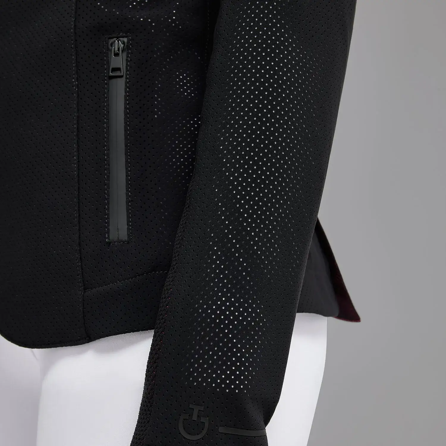 Cavalleria Toscana Women's competition riding jacket embroidery Black/ Rose-5