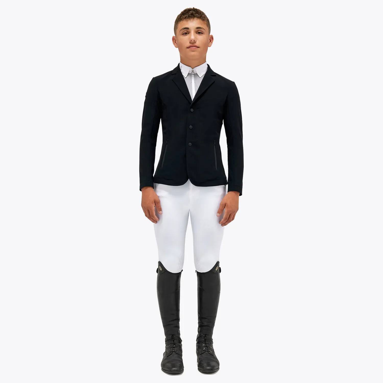 Cavalleria Toscana Boys’ jersey show coat BLACK-1