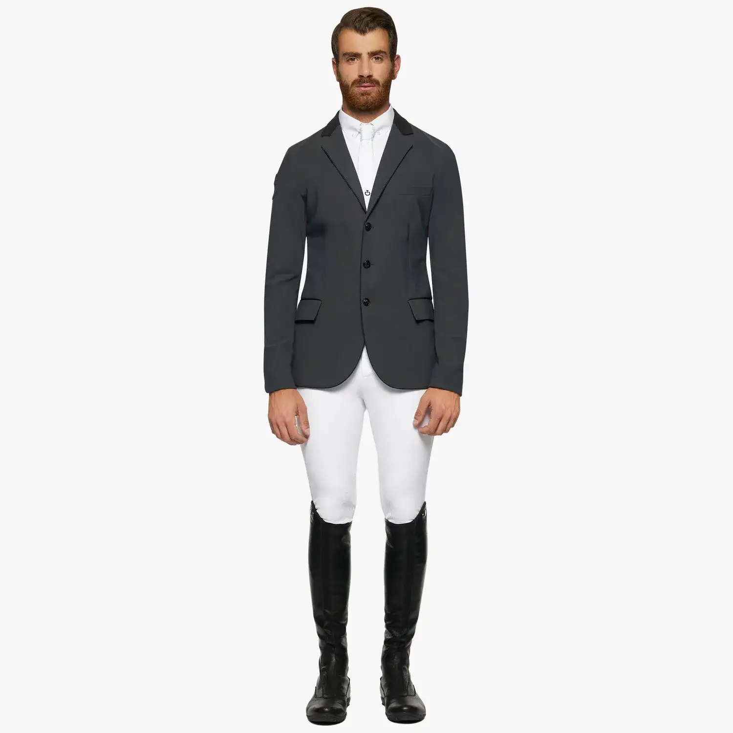 Cavalleria Toscana Men's competition jacket. CHARCOAL GREY-1