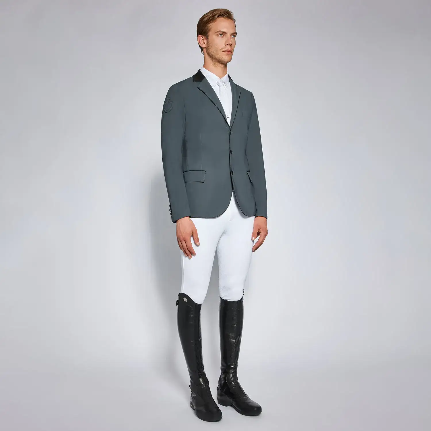 Cavalleria Toscana Men's competition jacket. ANTHRACITE GREY-1