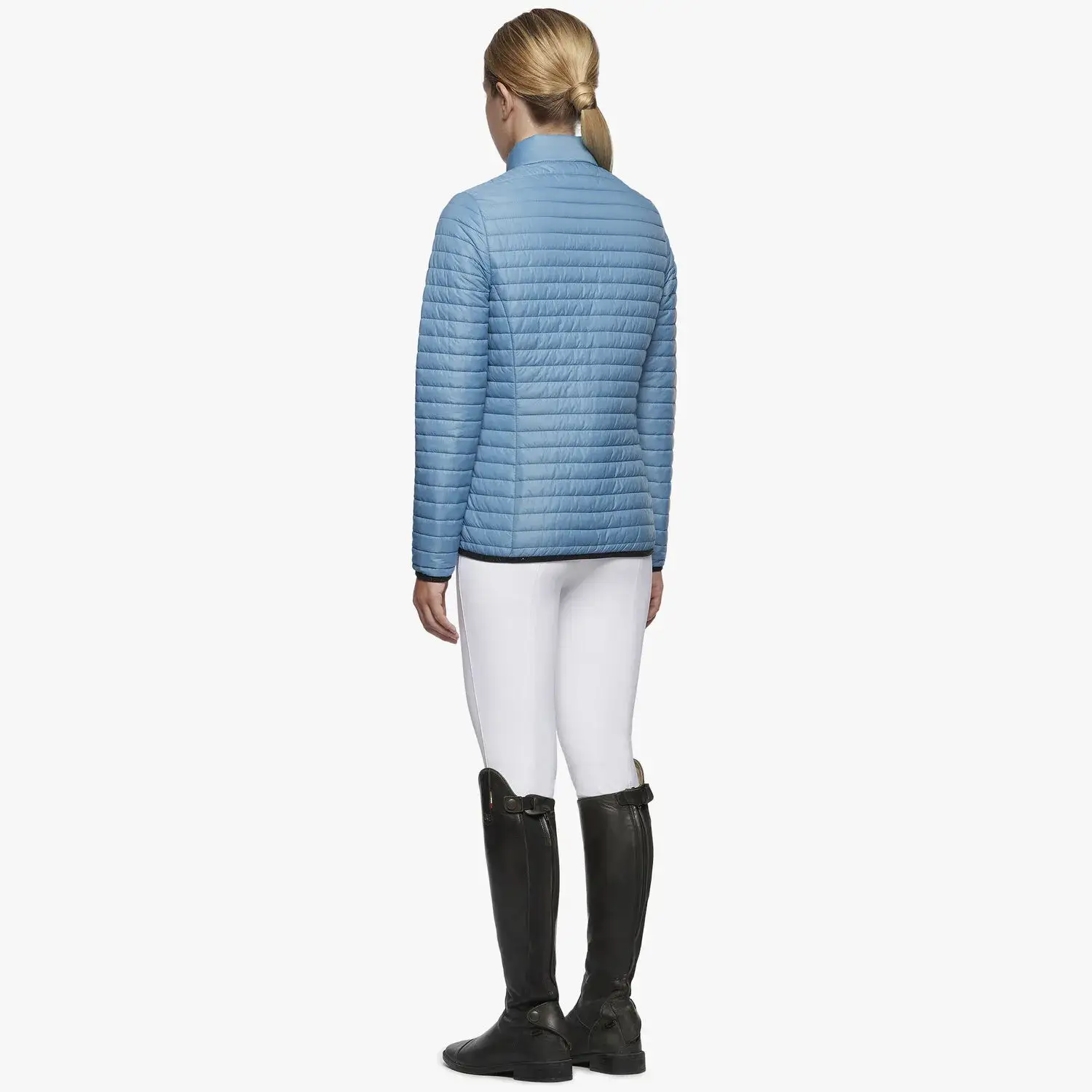 Cavalleria Toscana Girl's Nylon Quilted Jacket Light blue-3