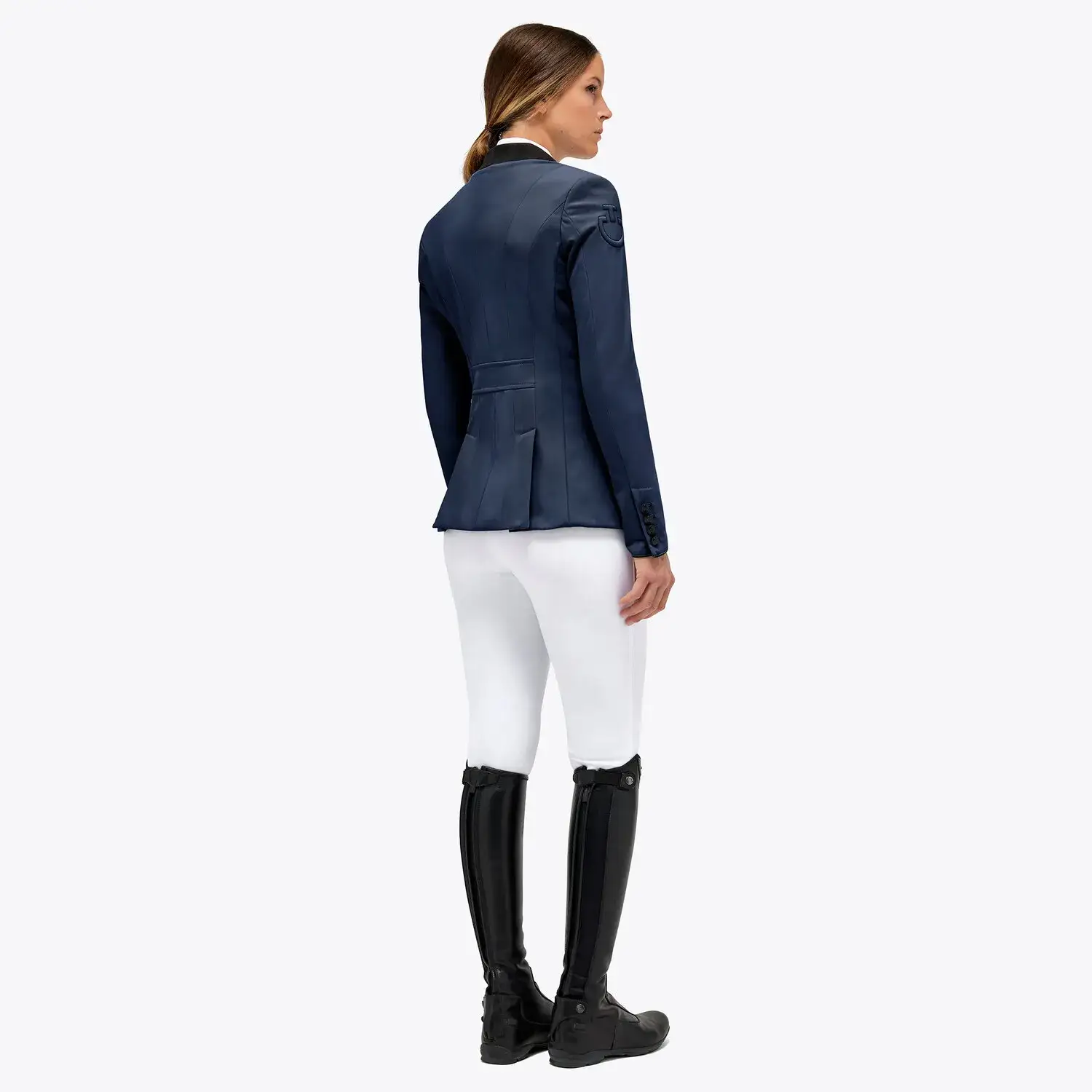 Cavalleria Toscana Women's competition riding jacket. ATLANTIC BLUE-2