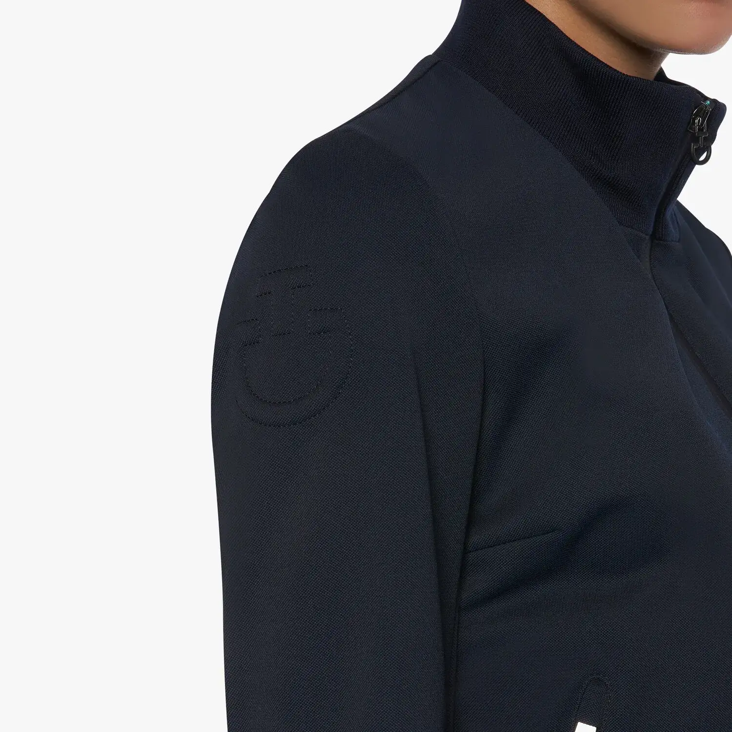Cavalleria Toscana Women's water repellent piqué bomber NAVY-4