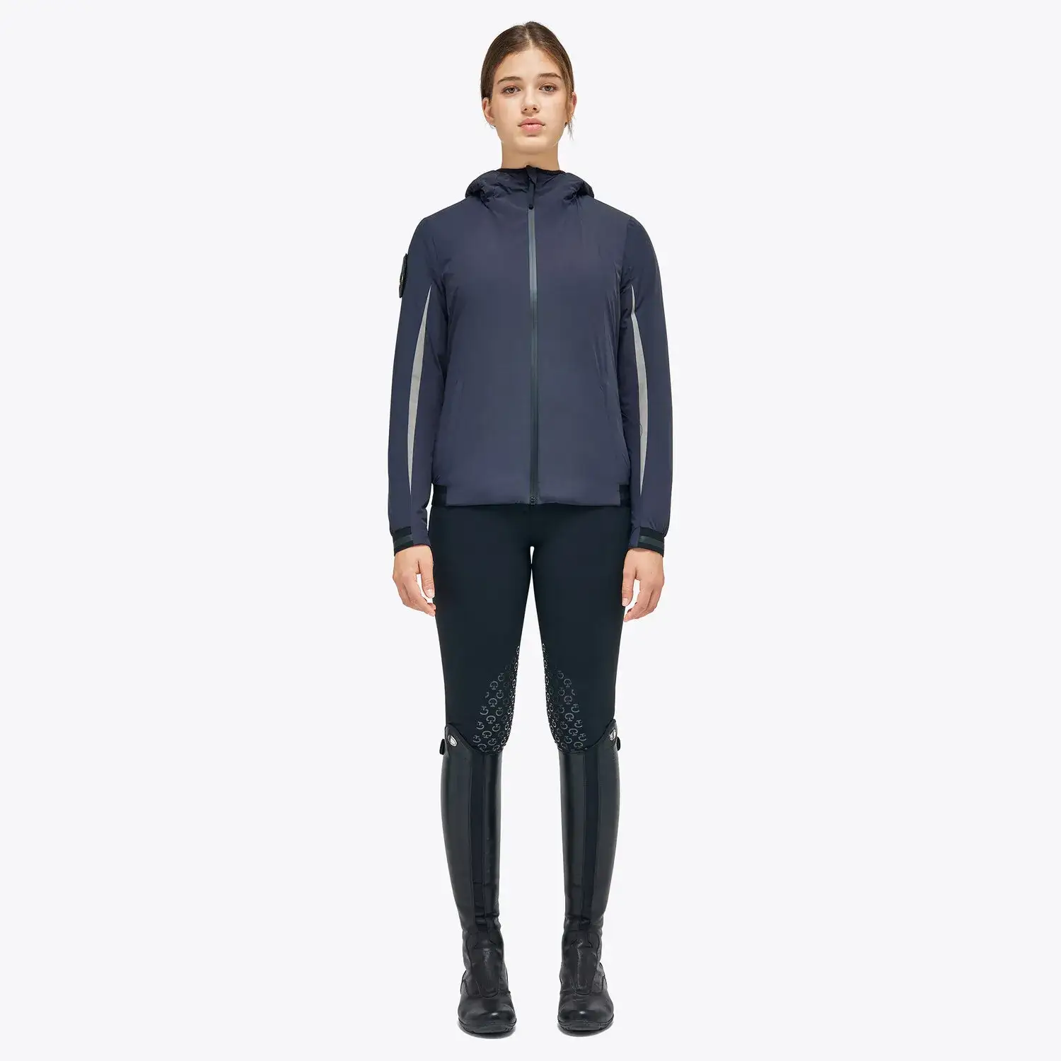 Cavalleria Toscana Women's jacket in stretch nylon NAVY-1