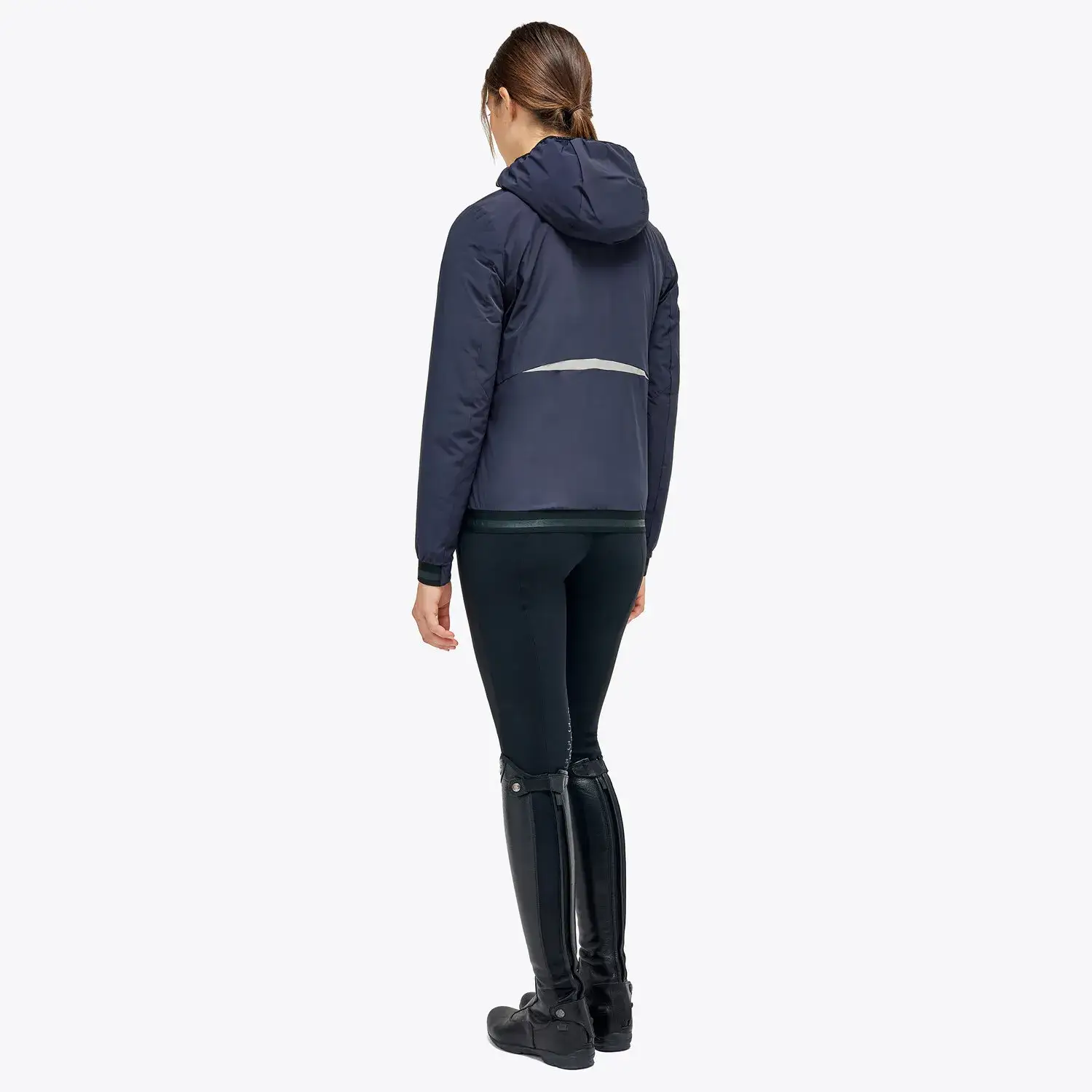 Cavalleria Toscana Women's jacket in stretch nylon NAVY-3