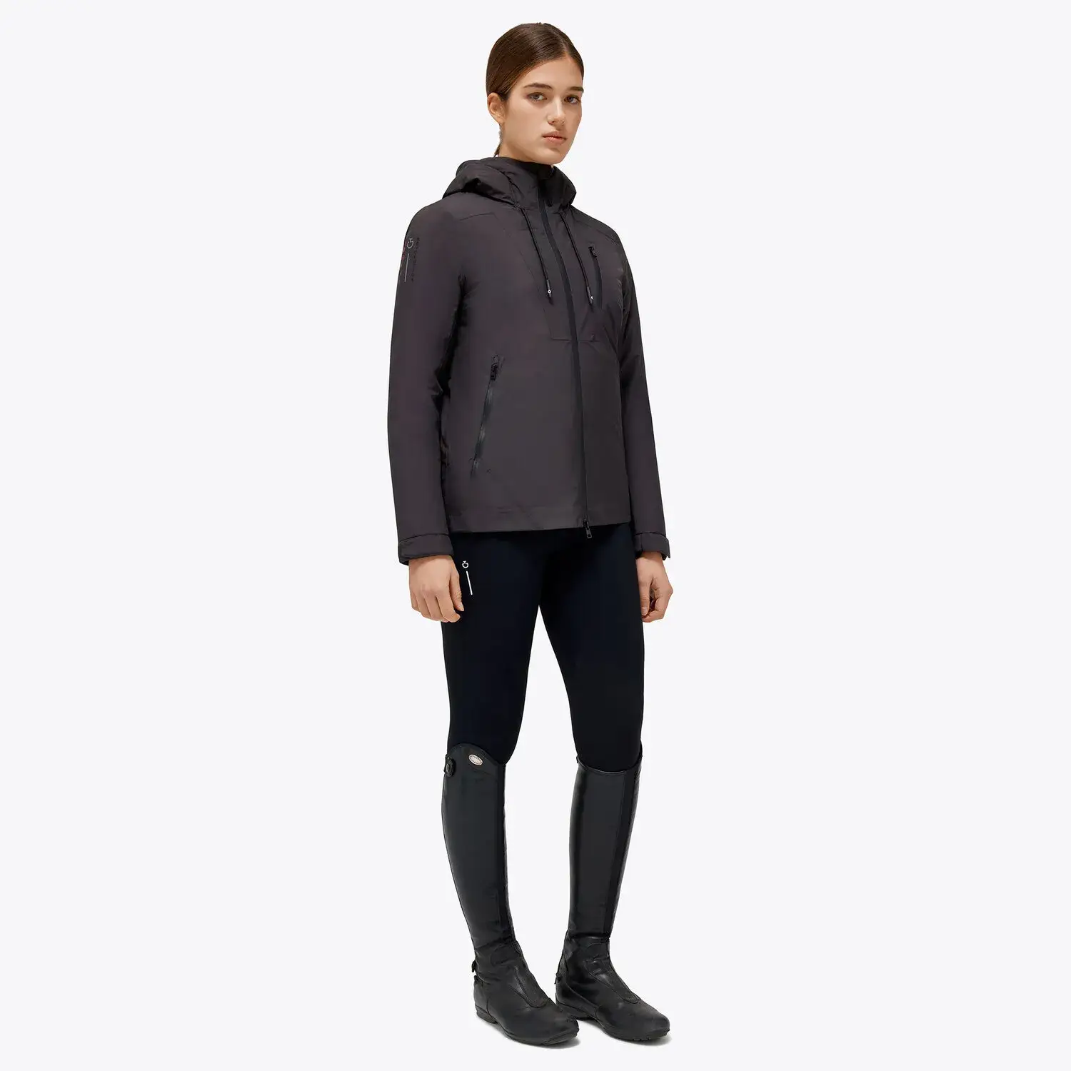 Cavalleria Toscana REVO All season hooded jacket CHARCOAL GREY-1