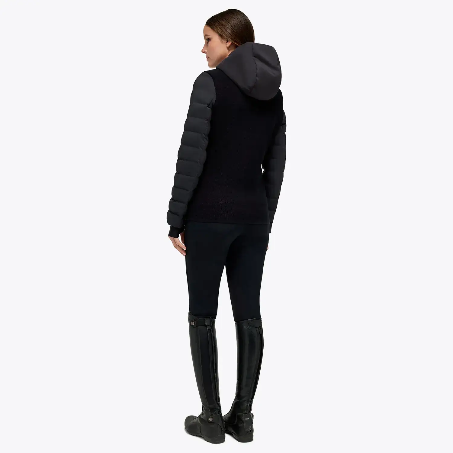 Cavalleria Toscana Women's Revo nylon puffer jacket BLACK-3