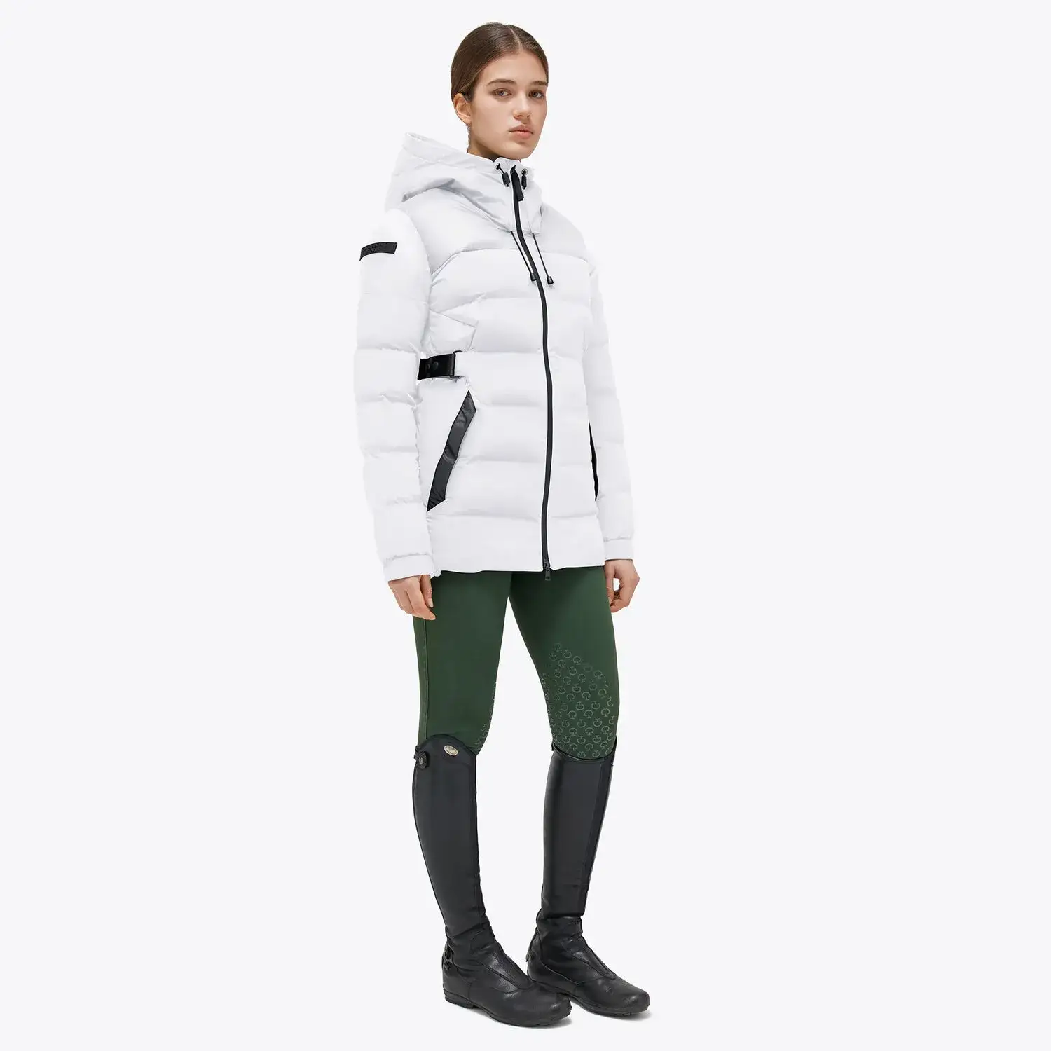 Cavalleria Toscana Women's long down jacket Off-White-1