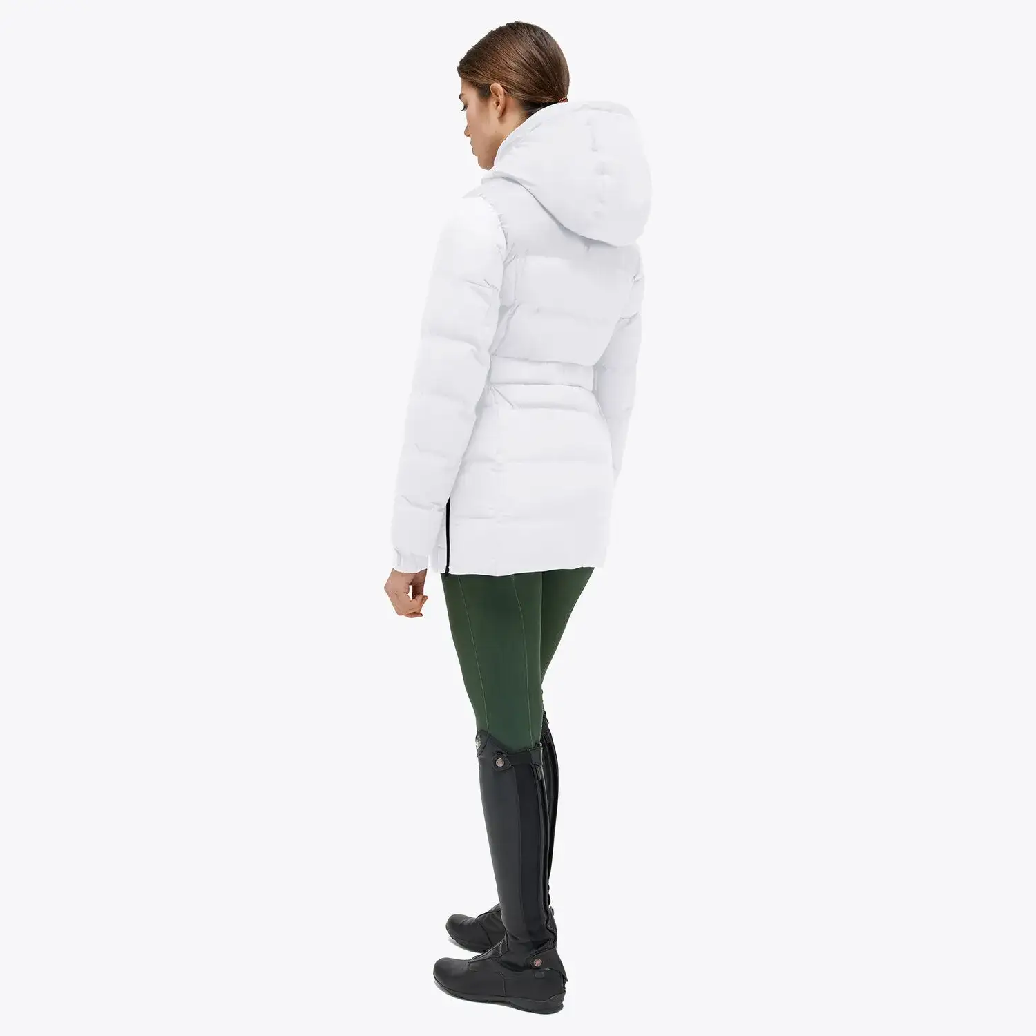 Cavalleria Toscana Women's long down jacket Off-White-2