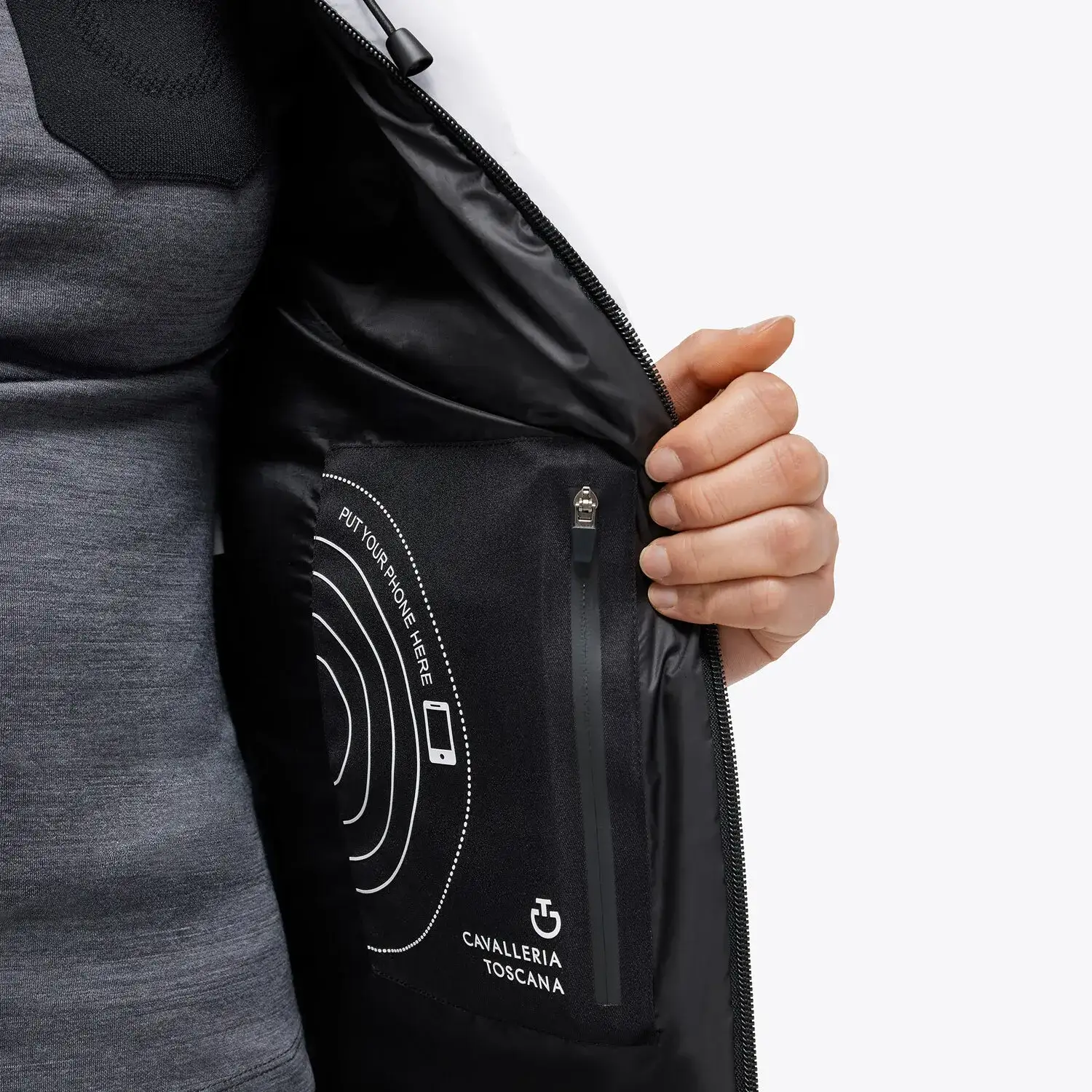 Cavalleria Toscana Women's long down jacket Off-White-4