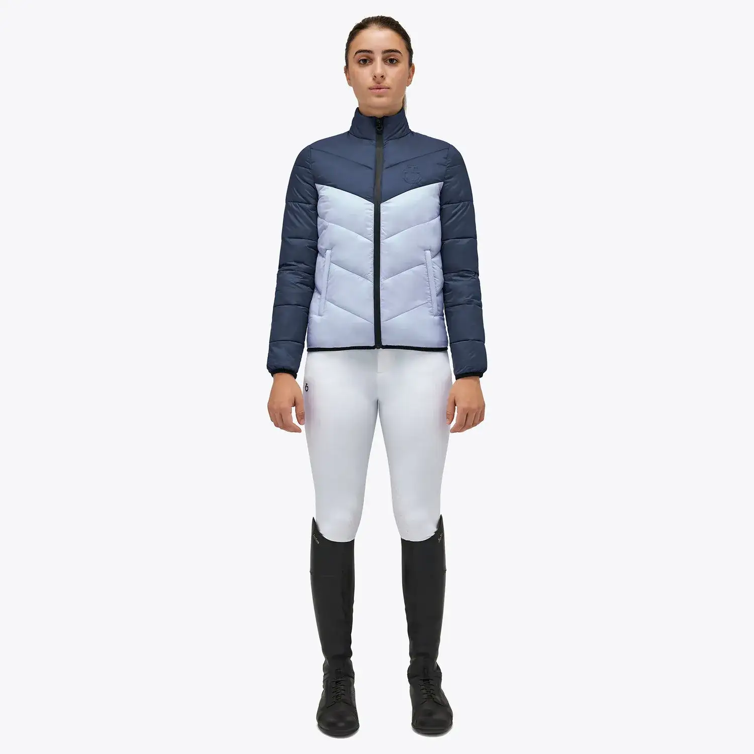 Cavalleria Toscana Nylon Synthetic Padded Unisex Quilted Jacket ATLANTIC BLUE / POWDER BLUE-1