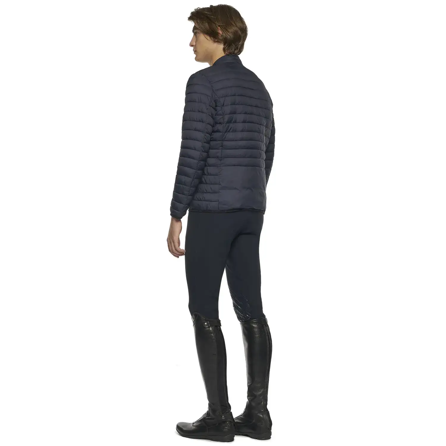 Cavalleria Toscana Men's Red Stripe Quilted Jacket NAVY-3