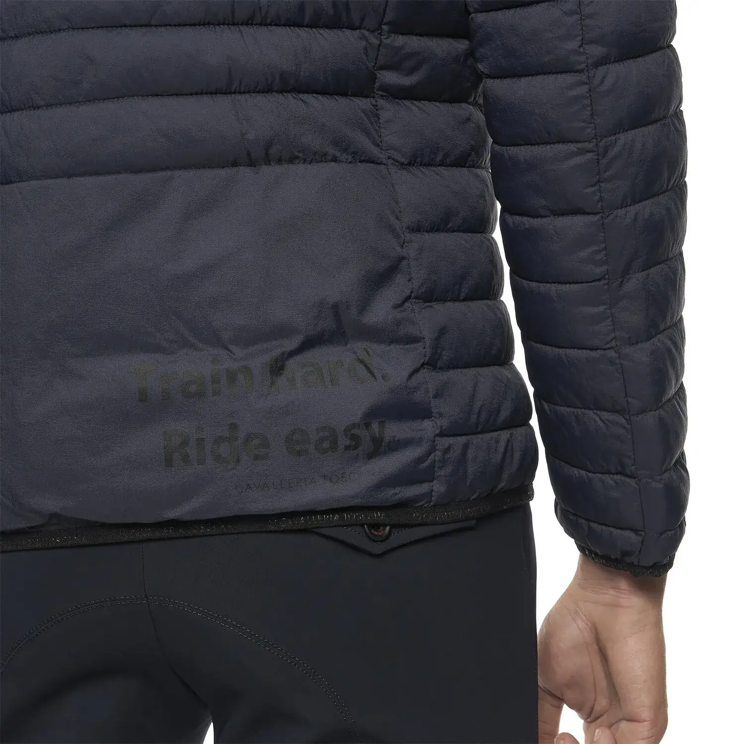 Cavalleria Toscana Men's Red Stripe Quilted Jacket NAVY-6