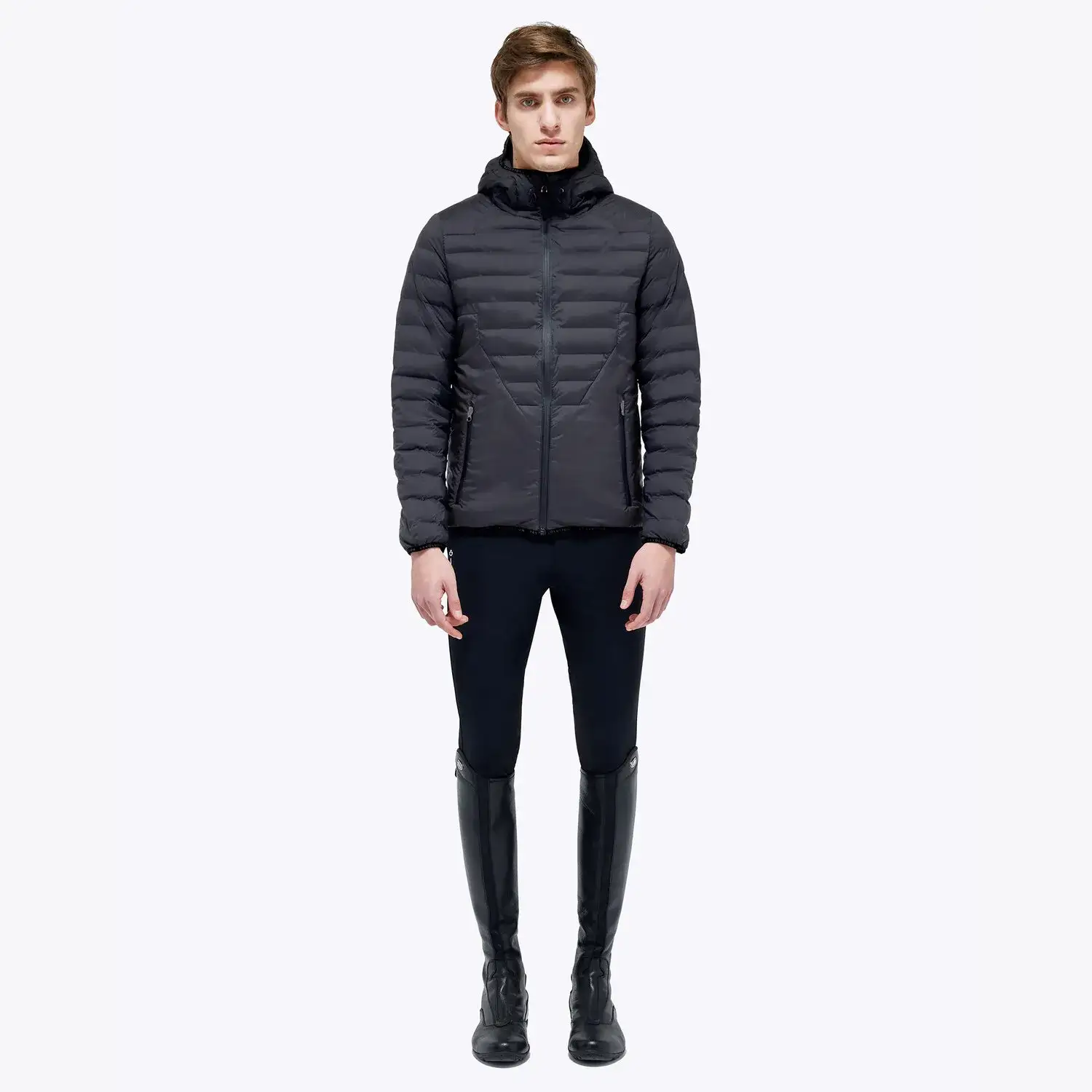 Cavalleria Toscana Nylon puffer jacket with hood NAVY-1