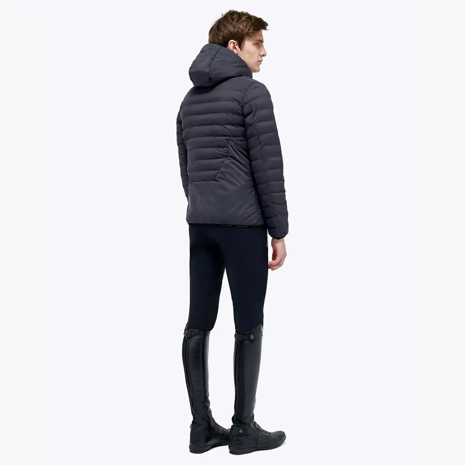 Cavalleria Toscana Nylon puffer jacket with hood NAVY-2