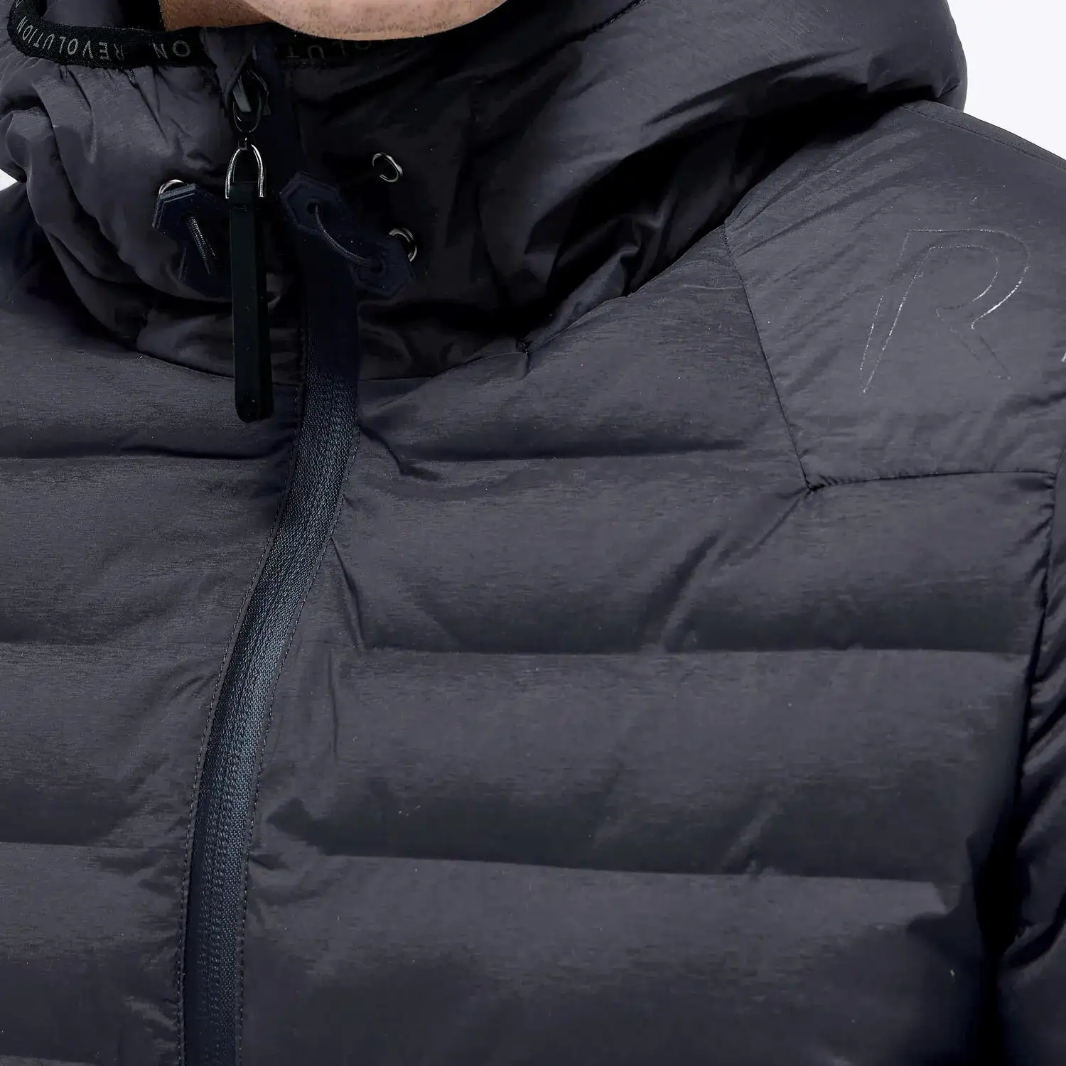 Cavalleria Toscana Nylon puffer jacket with hood NAVY-3