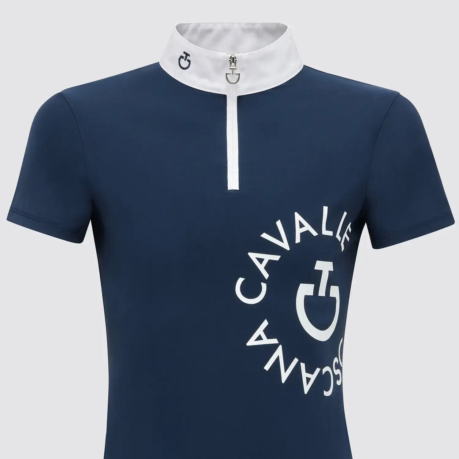 Cavalleria Toscana Girl's CT Orbit Jersey Competition Polo OCEAN BLUE-3