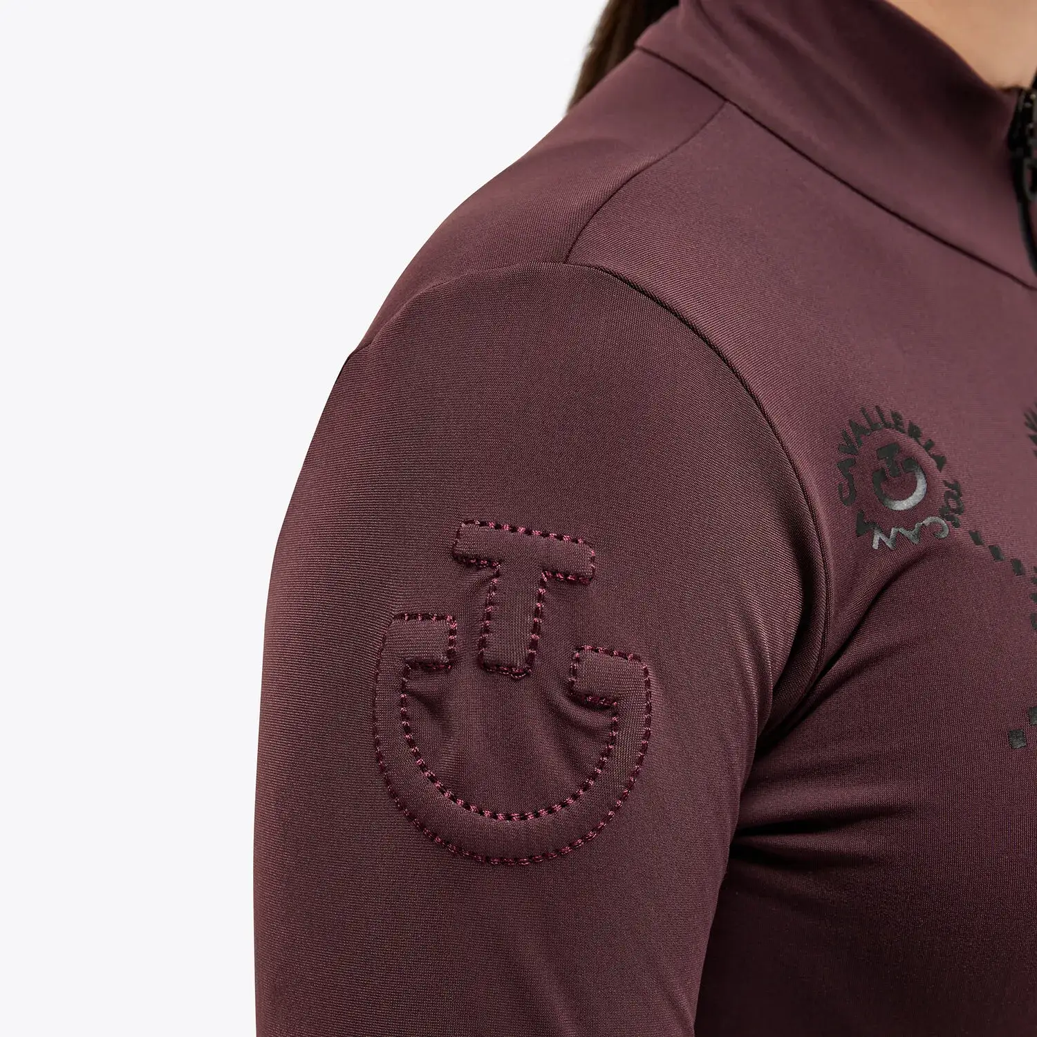 Cavalleria Toscana Jersey polo shirt for girls DARK PURPLE-5