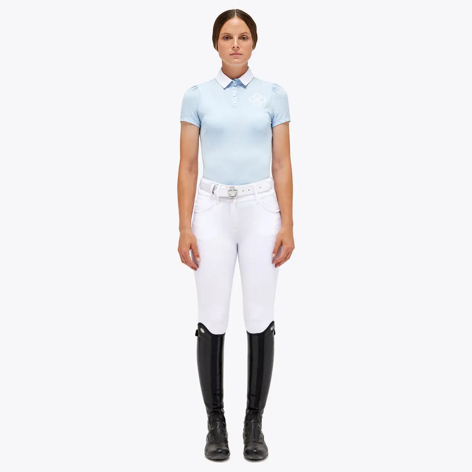 Cavalleria Toscana Lightweight Training Polo POWDER BLUE-1