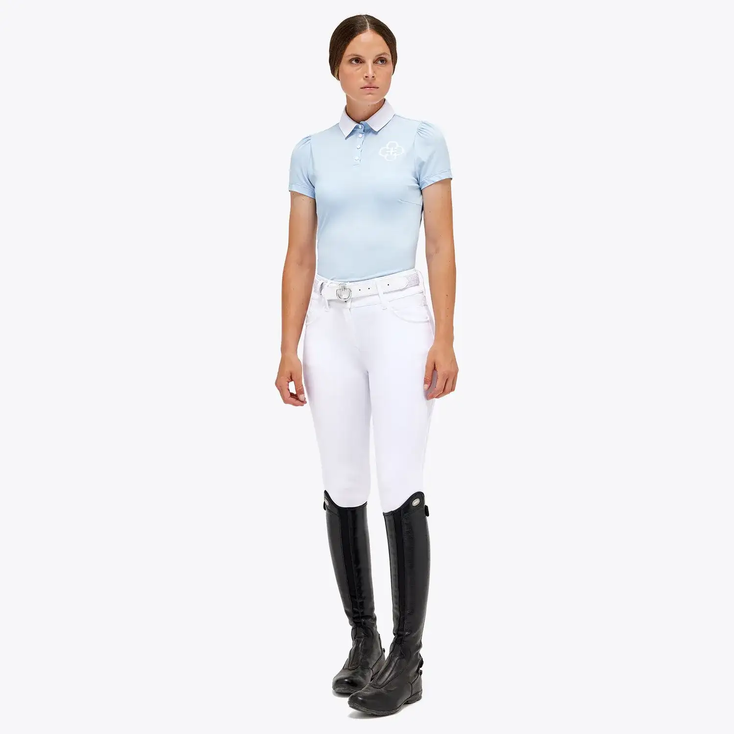 Cavalleria Toscana Lightweight Training Polo POWDER BLUE-3