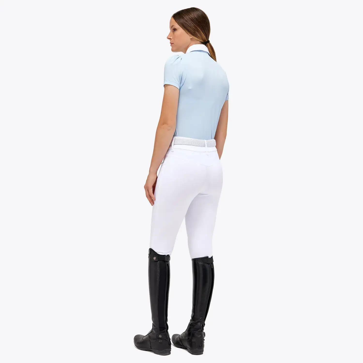 Cavalleria Toscana Lightweight Training Polo POWDER BLUE-4