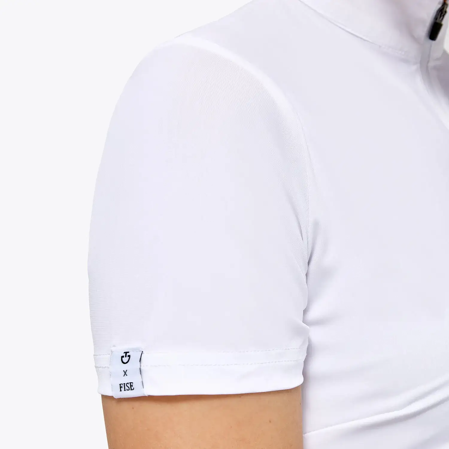 Cavalleria Toscana Women's Fise competition Polo WHITE-5