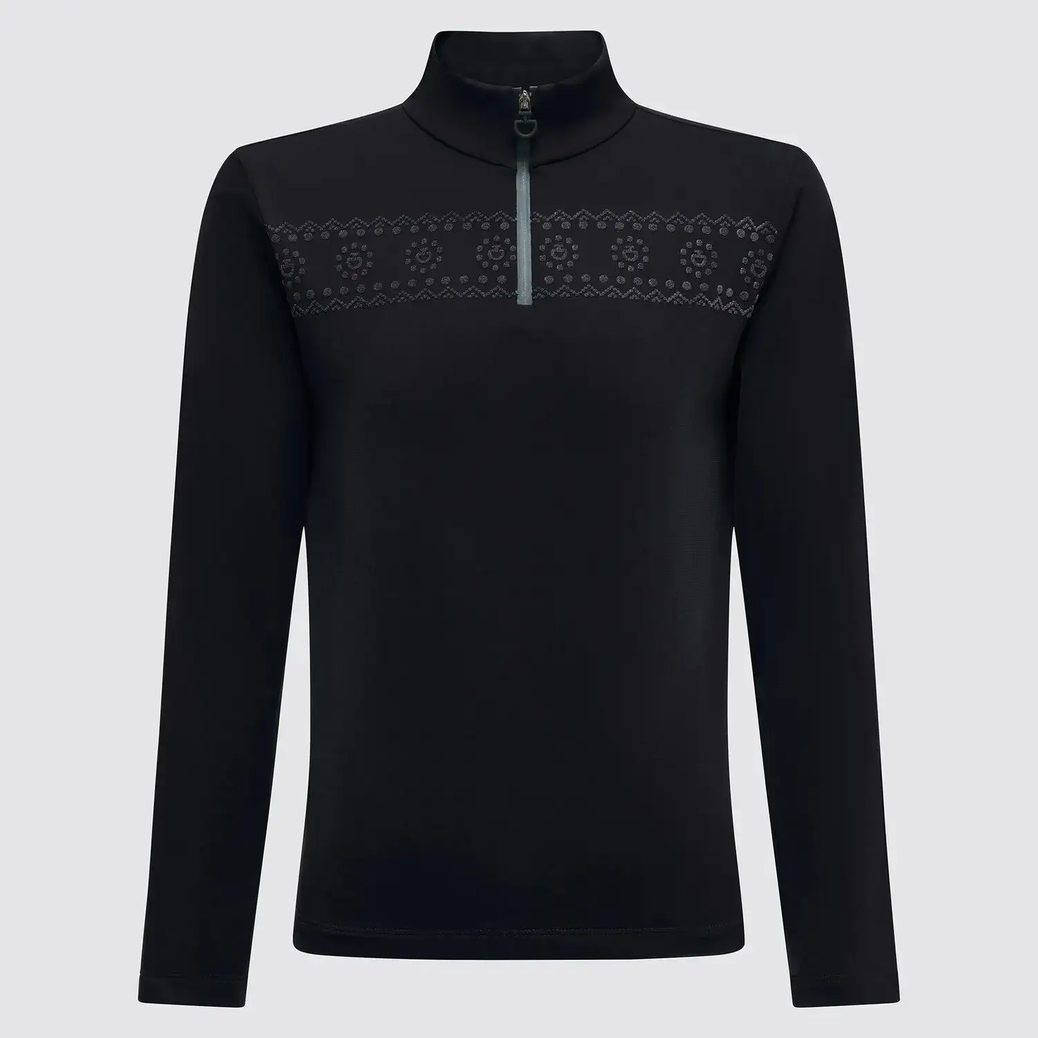 Cavalleria Toscana Unisex training polo BLACK-1