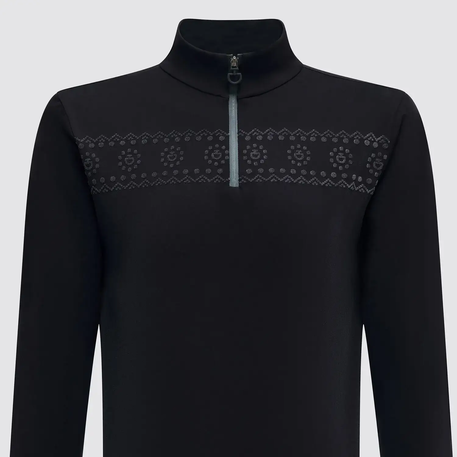 Cavalleria Toscana Unisex training polo BLACK-3