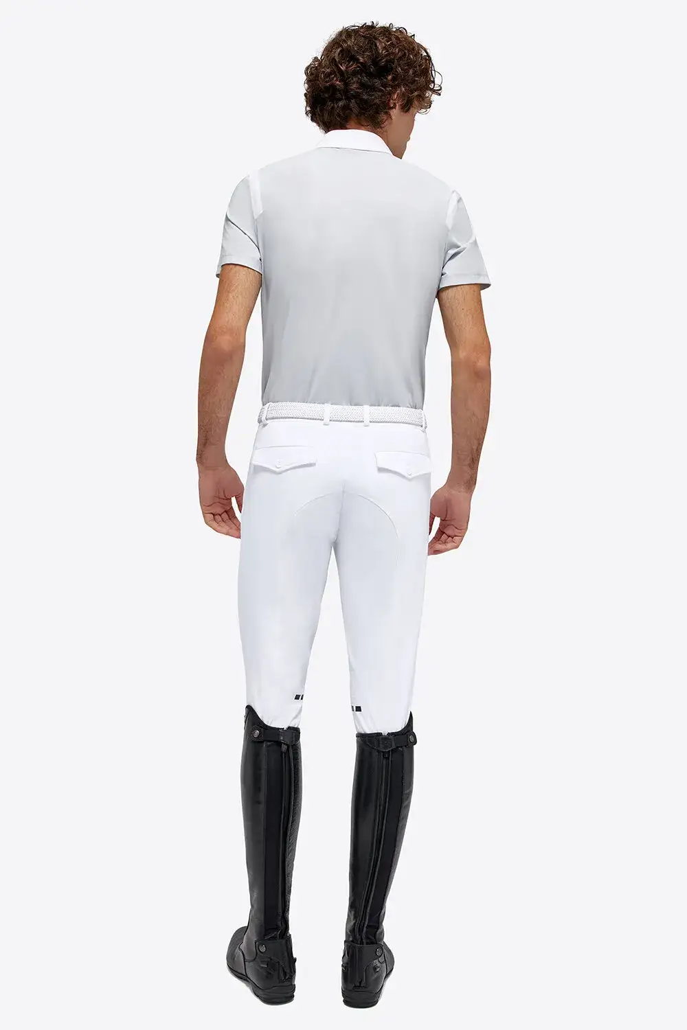 Rider's Gene RG Jersey S/S Zip Competition Polo LIGHT GREY-3