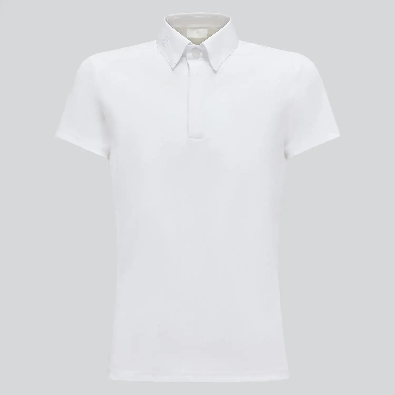 Cavalleria Toscana Boy's competition polo shirt WHITE/KNIT-1