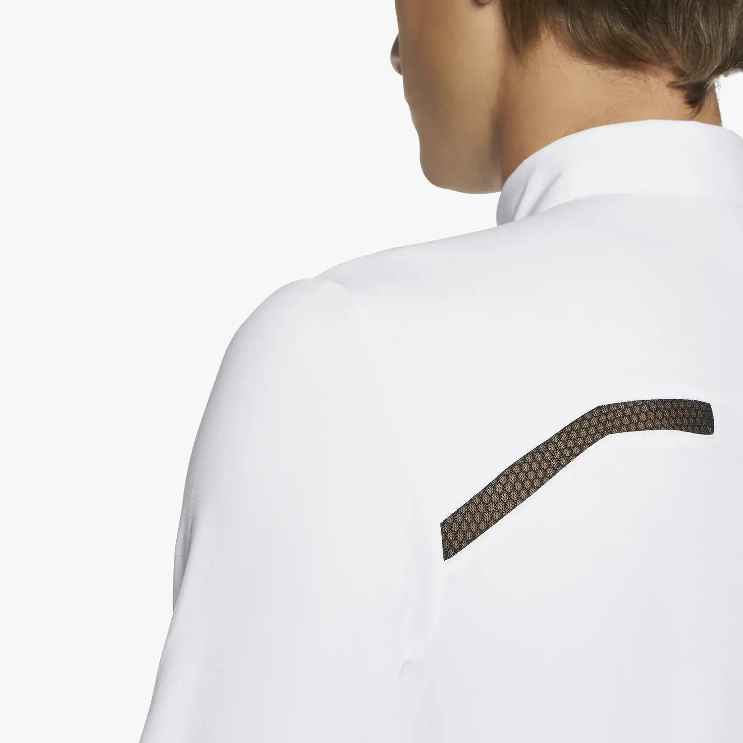 Cavalleria Toscana Men Competition Polo with Mesh Inserts WHITE-5