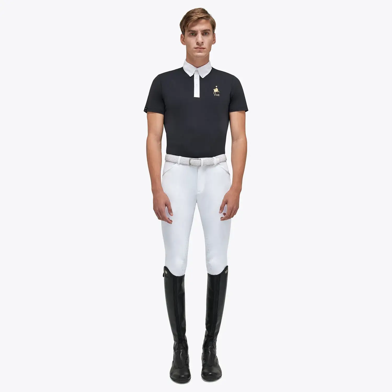 Cavalleria Toscana FISE men's polo shirt NAVY-1