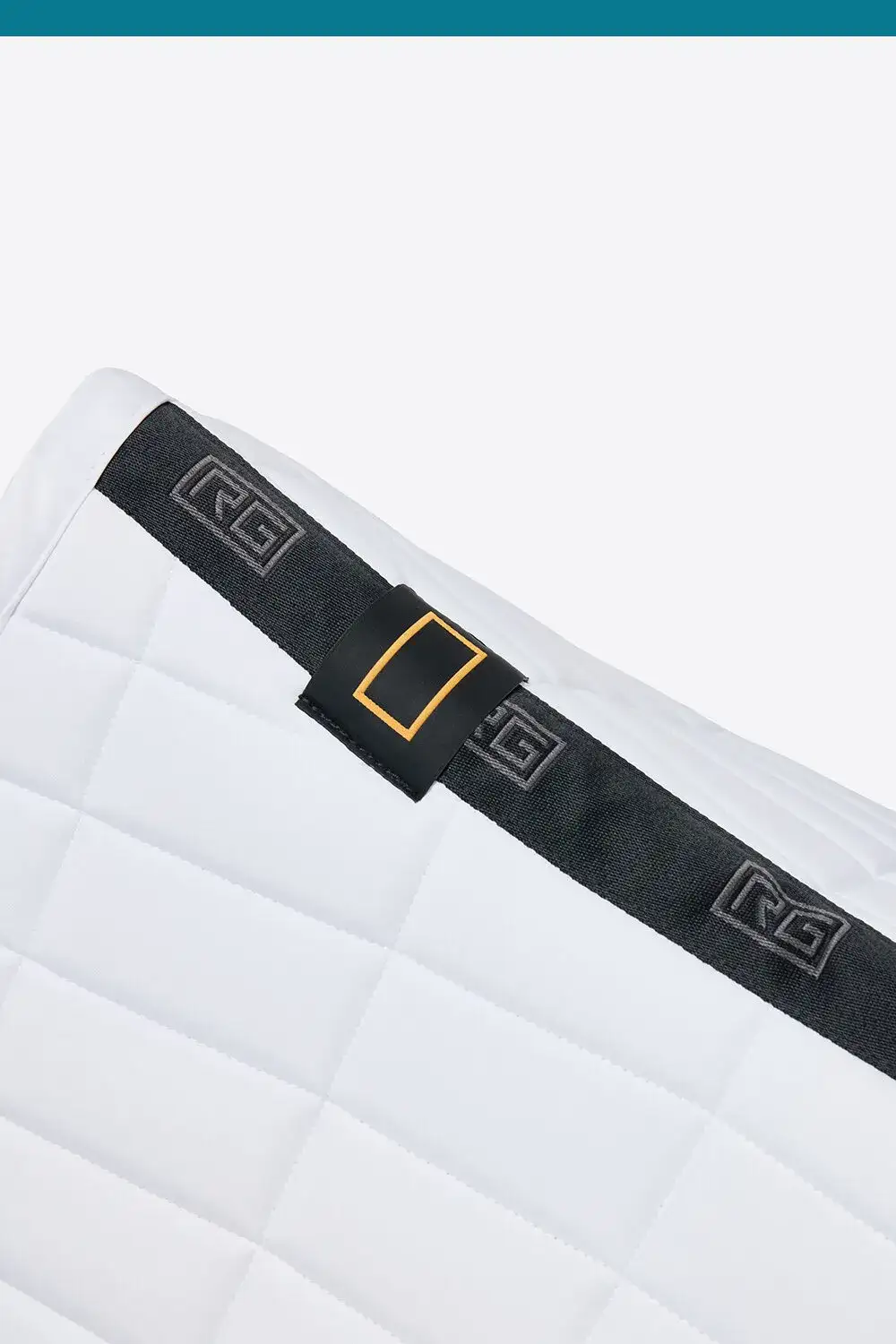 Rider's Gene RG Rectangular Quilt Jumping Saddle Pad WHITE-3