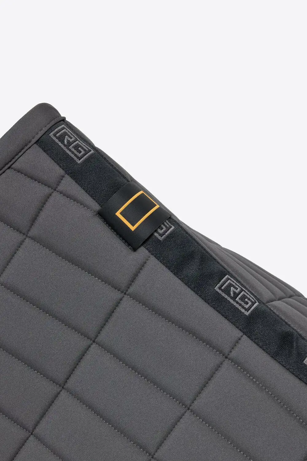 Rider's Gene RG Rectangular Quilt Jumping Saddle Pad Graphite Grey-4