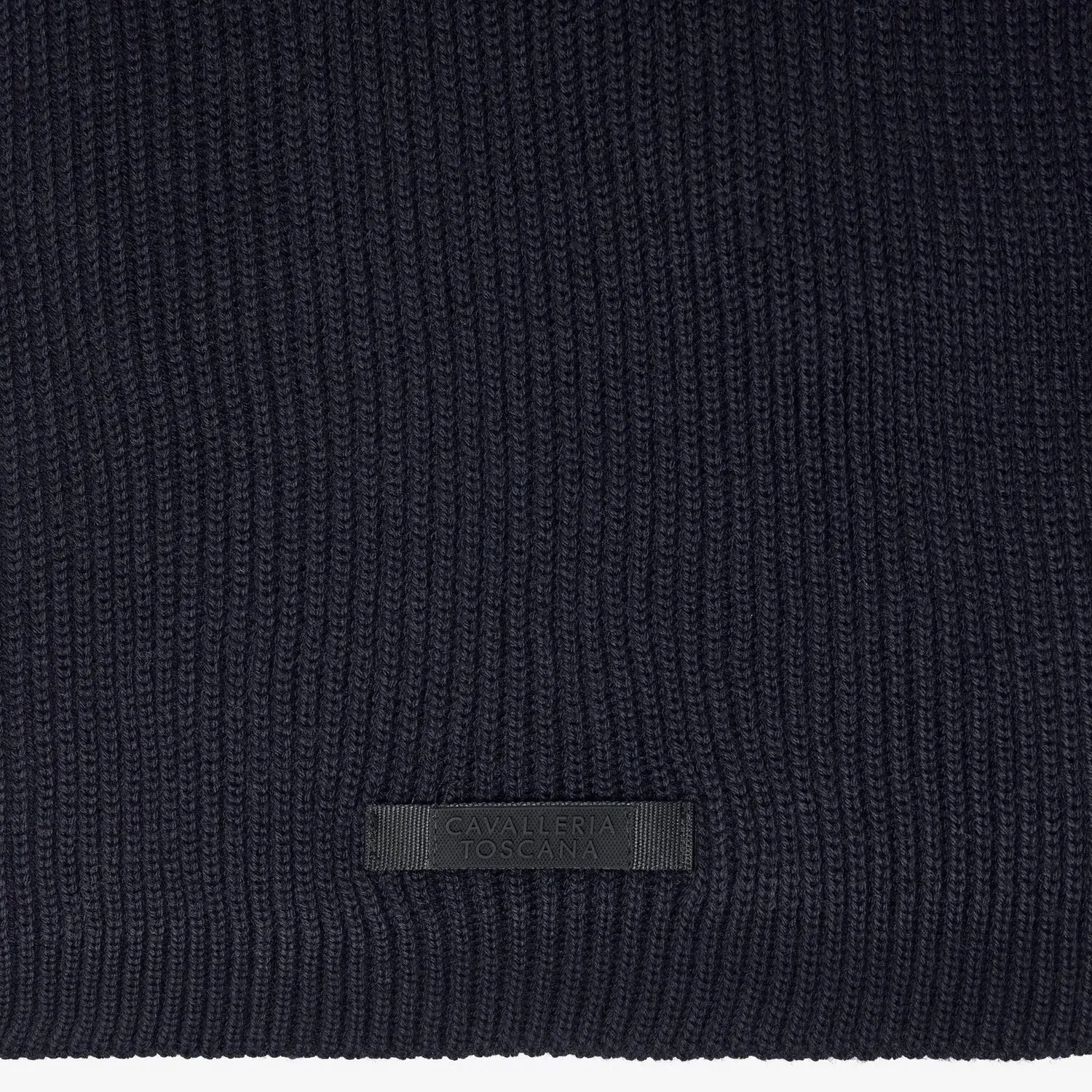 Cavalleria Toscana Merino wool scarf NAVY-3