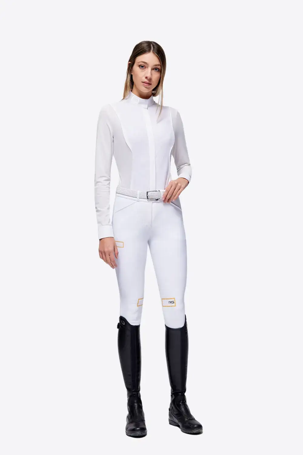 Rider's Gene RG Jersey and Mesh L/S Competition Shirt WHITE/KNIT-1