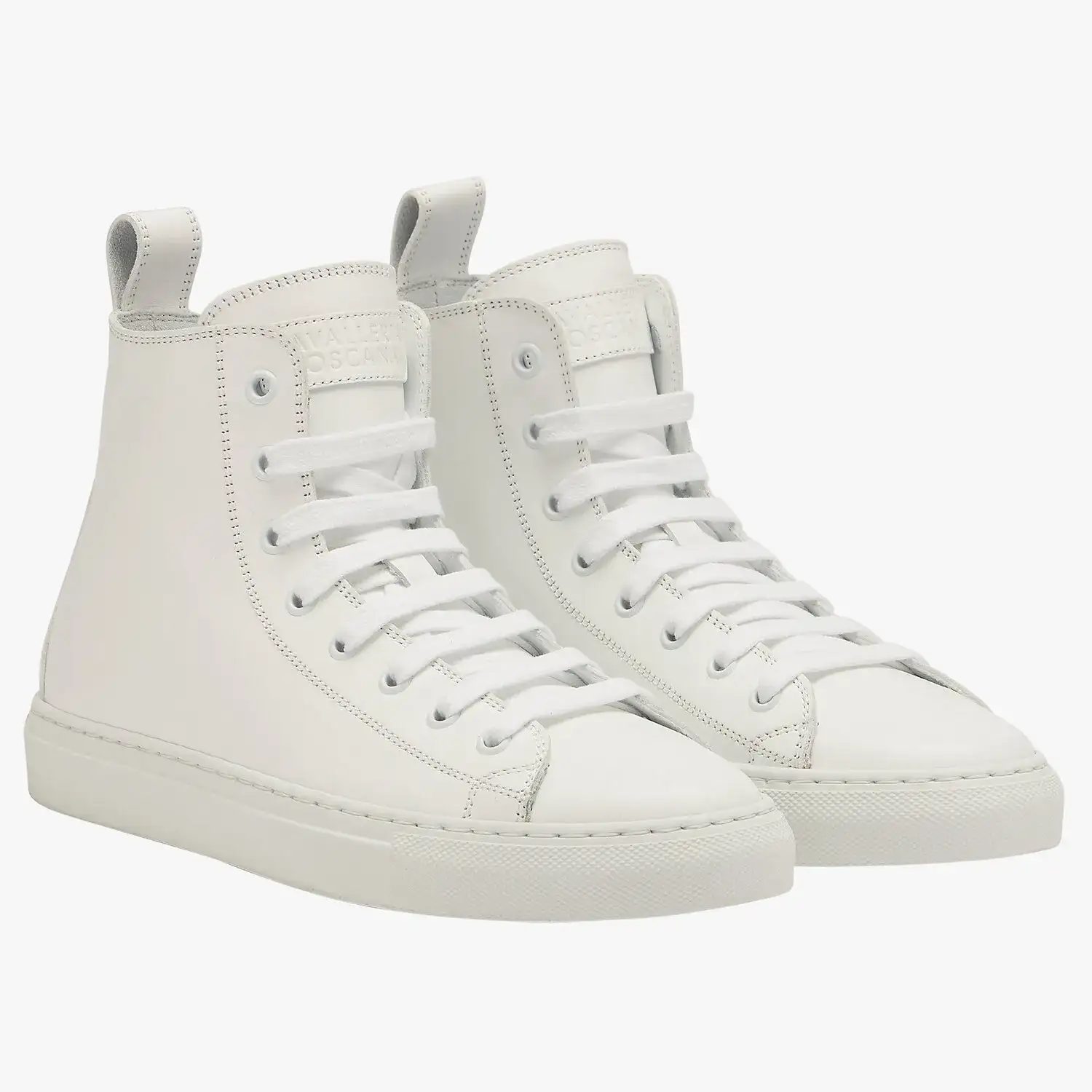 Cavalleria Toscana High-top lace-up leather sneakers WHITE-1