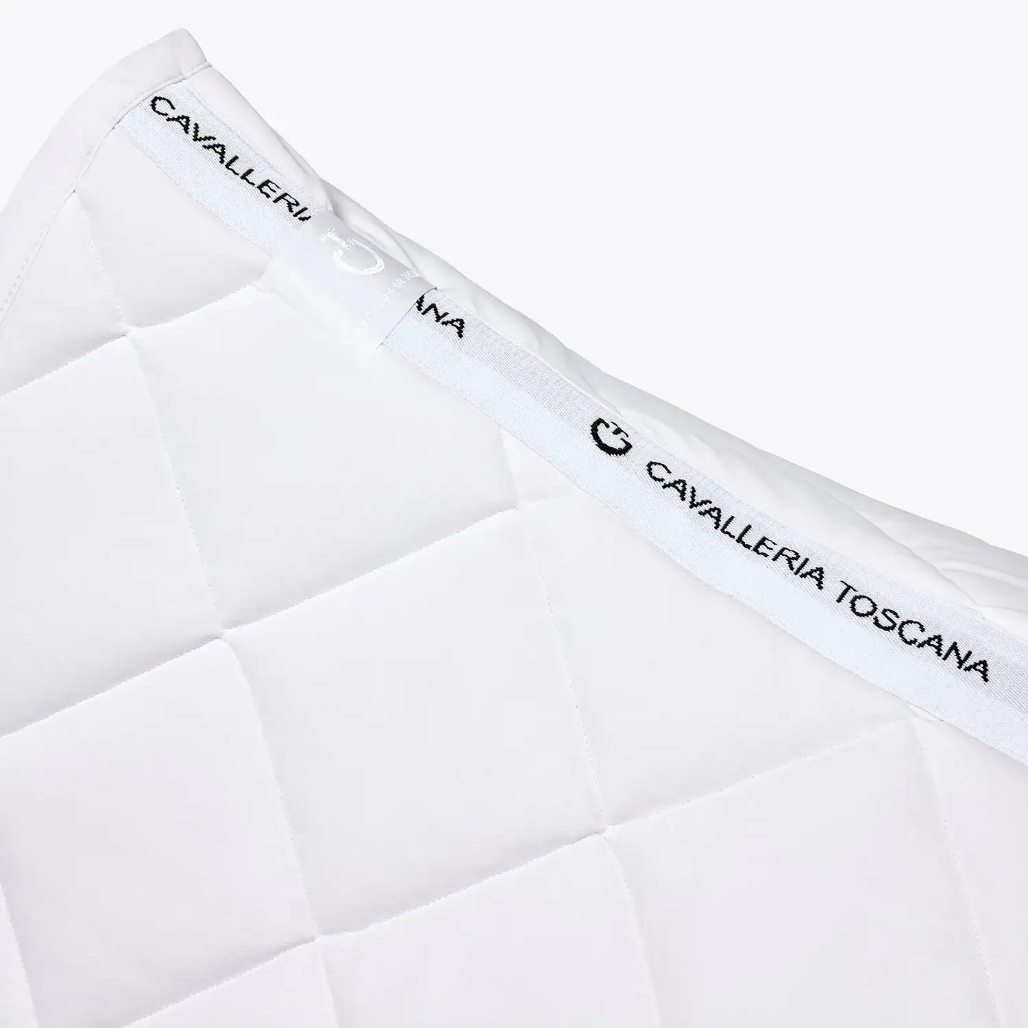 Cavalleria Toscana Dressage horse saddle pad WHITE/KNIT-2